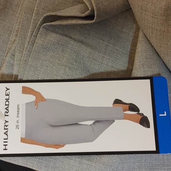 NWT Hilary Radley Crepe Pull On ankle Pants Heather Gray - Picture 4 of 7